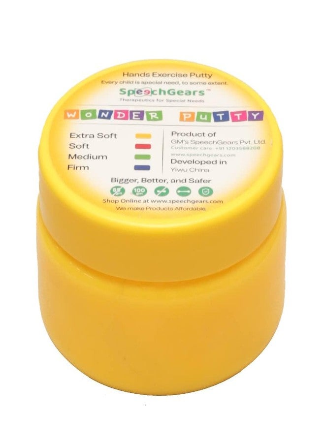 SpeechGears WONDER PUTTY Yellow Soft(100gm) | Exercise Material for Hand Therapy | Hand Exercise Putty for Arthritis - Image 1